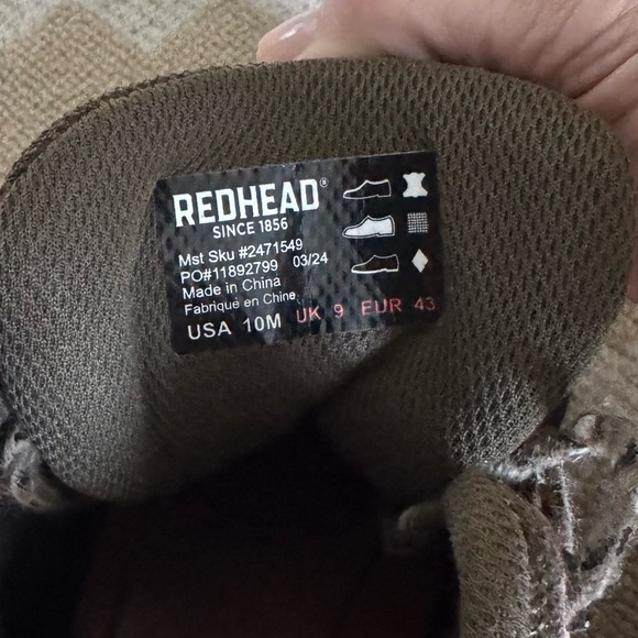 RedHead Waterproof Winter Boots Suede Hiking Trail Shoes Outdoor Shoes Brown 10 - Picture 7 of 11